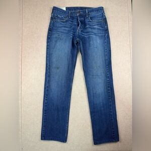 Hollister Jeans Men's Size 32 Blue Slim Straight Mid Rise Medium Wash Denim‎